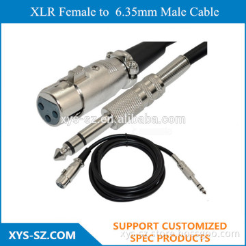 High Quality XLR Female to 6.35mm Male Cable
